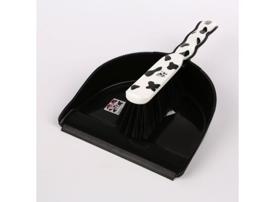 Komplet Krowa szufelka z gumką + zmiotka