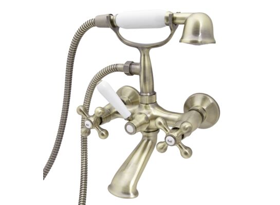 Bateria wannowa LUXOR 04 mosiądz antyczny Loge 