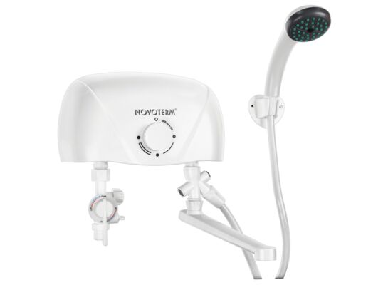 Ogrzewacz wody 5,5 kW z wylewką i zestawem prysznicowym FAT 5,5 UNB Novoterm