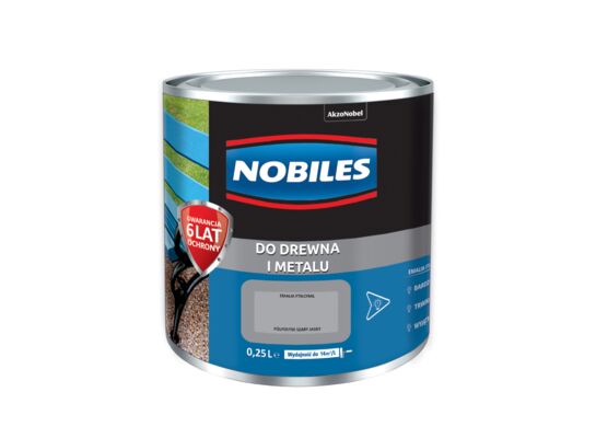 Farba ftalowa do drewna i metalu Ftalonal Szary Jasny 0,25 l Nobiles