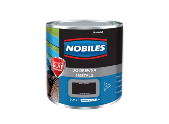 Farba ftalowa do drewna i metalu Ftalonal Czarny 0,25 l Nobiles