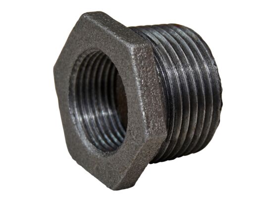 Złączka nakrętna - wkrętna 3/4" x 1/2" czarna