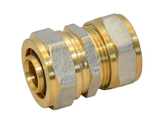 Złączka mosiężna prosta skręcana pex 20 mm x 20 mm