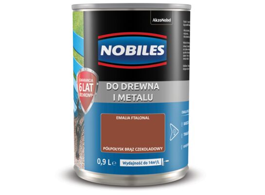 Farba ftalowa do drewna i metalu Ftalonal Brąz Czekoladowy 0,9 l Nobiles