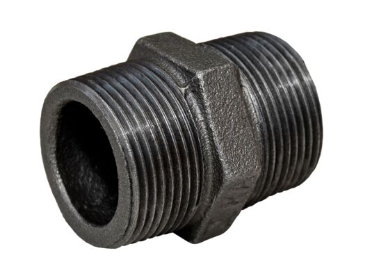 Złączka wkrętna (nypel) 3/4'' czarna