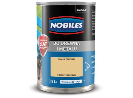Farba ftalowa do drewna i metalu Ftalonal Beżowy 0,9 l Nobiles