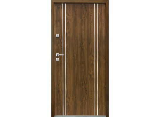 Drzwi zewnętrzne Basic Quatro orzech 80 cm lewe Splendoor
