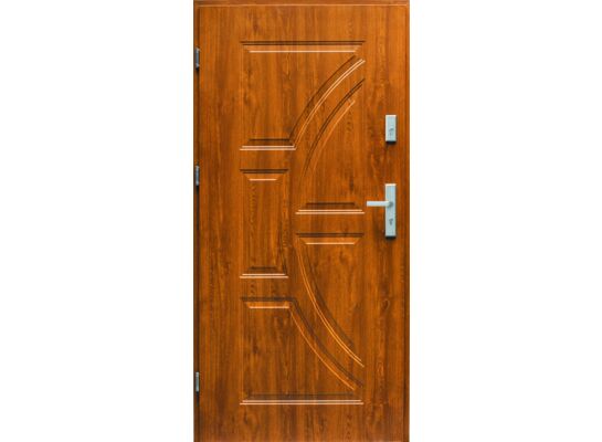 Drzwi zewnętrzne Bursztyn-Pu złoty dąb 80 cm lewe Splendoor