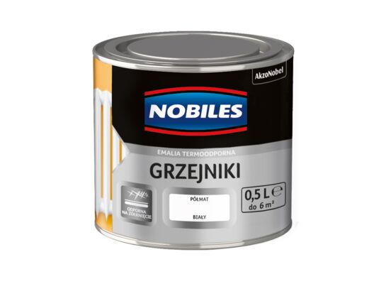 Farba alkidowa Grzejniki Biała 0,5 l Nobiles