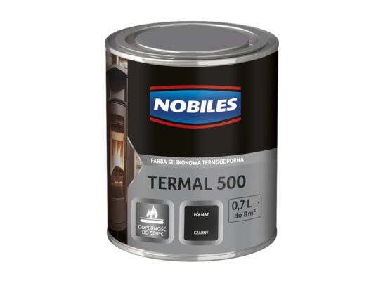 Farba alkidowa Termal 500 Czarny 0,7 l Nobiles