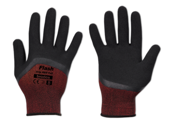Rękawice ochronne FLASH GRIP RED FULL lateks, rozmiar 10