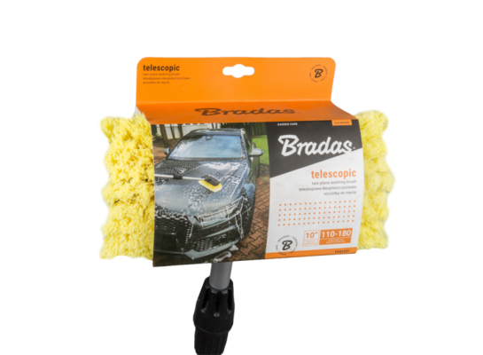 Szczotka samochodowa dwupłaszczyznowa z zaworem, teleskop 110 - 180 cm