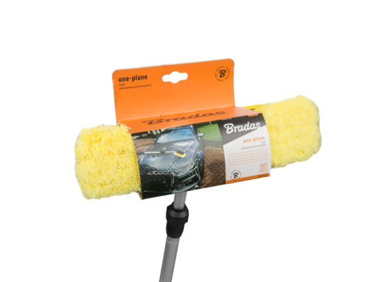 Szczotka samochodowa jednopłaszczyznowa z zaworem, teleskop 90 - 160 cm ŻYRAFA