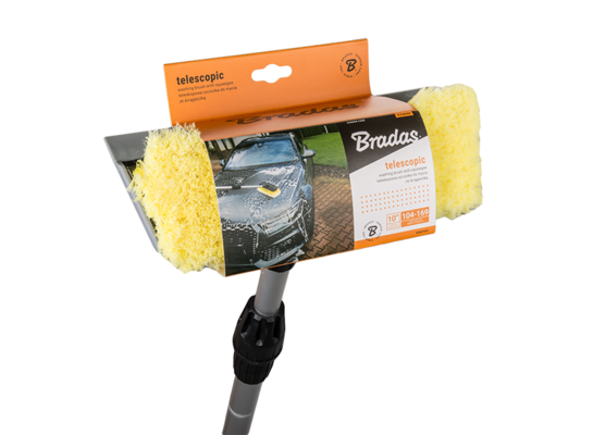 Szczotka + ściągaczka do mycia z zaworem, teleskop 104 - 169 cm 