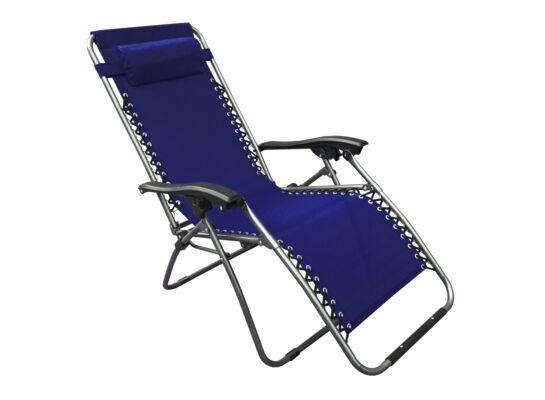 Leżak z podnóżkiem granat JUMI