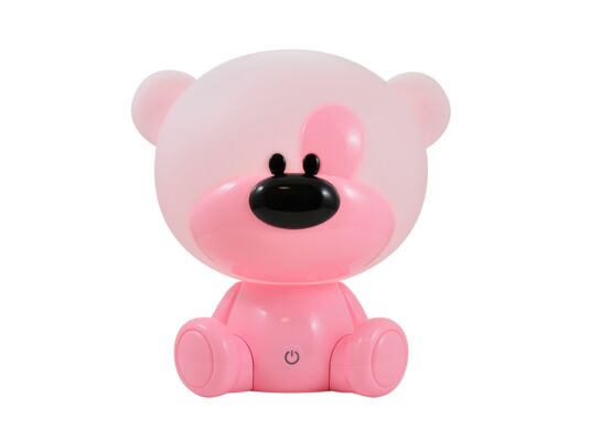 Lampa nocna POLUX MIŚ BIBI LED 2,5 W różowa