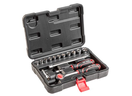 Klucze nasadowe 1/4" zestaw 15 sztuk Top Tools