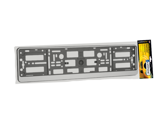 Ramka do mocowania tablic rejestracyjnych srebrno-matowa VIRAGE