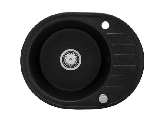 Zlewozmywak CITRU czarny z syfonem