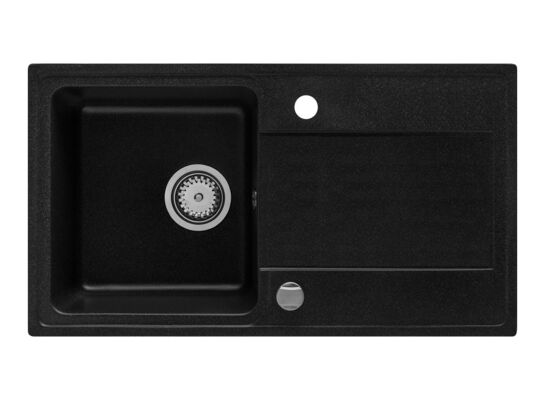 Zlewozmywak MANGO 75 czarny z syfonem