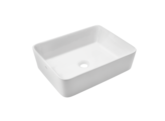 Umywalka nablatowa prostokątna Nyks 47,5 cm biały Invena 