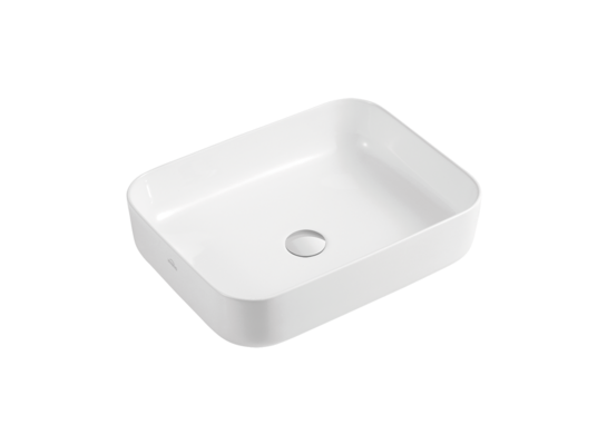 Umywalka nablatowa prostokątna Ate 51 cm biały Invena 