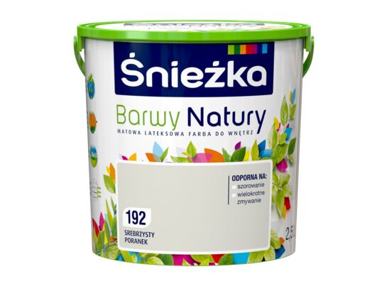Farba lateksowa Barwy Natury srebrzysty poranek 192 2,5 l Śnieżka