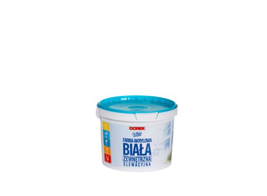Farba akrylowa zewnętrzna biała 3 l Dorex