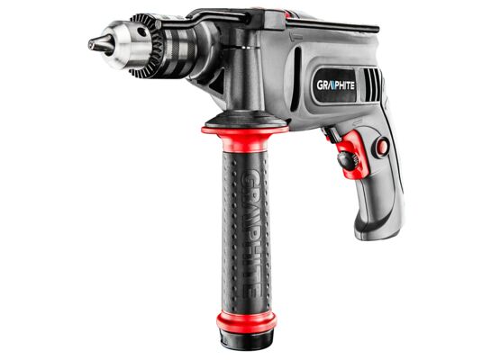 Wiertarka udarowa 650 W uchwyt kluczykowy 13 mm walizka GRAPHITE