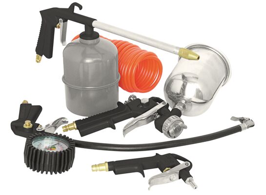 Zestaw lakierniczy pistolet natryskowy górny zbiornik 5 sztuk TOPEX