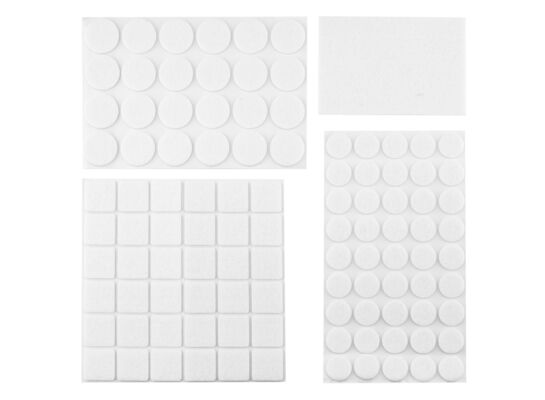 Podkładki filcowe samoprzylepne białe 106 sztuk Top Tools