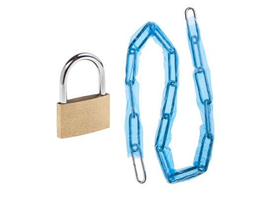 Łańcuch 4 x 600 mm z kłódką mosiężną 40 mm 3 klucze Top Tools