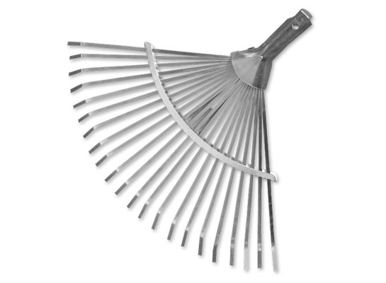 Grabie wachlarzowe metalowe 45 cm, regulowane bez trzonka