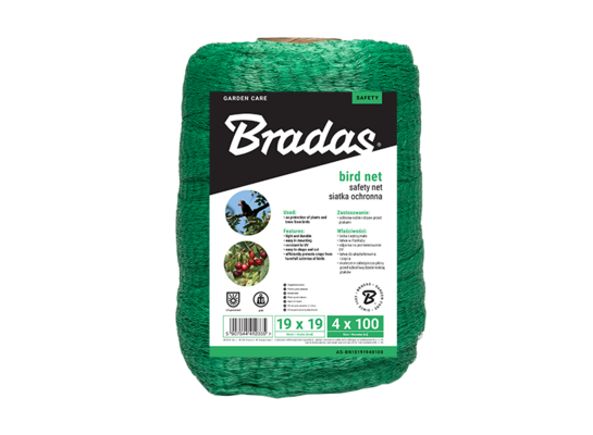 Siatka BIRD NET 10 g/m², oczko 19 x 19 mm, 4 x 500 m