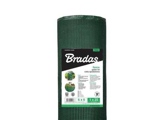 Siatka ogrodzeniowa / ogrodowa AS-SQ, oczko 6 x 6 mm, 1 x 25 m