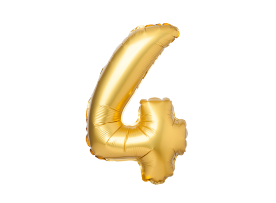 Balon foliowy cyferka nr 4