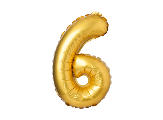 Balon foliowy cyferka XXL - nr 6