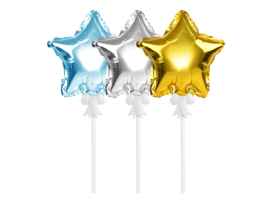 Balon foliowy na patyczku gwiazdka