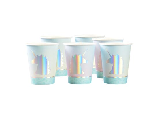 Kubek papierowy - Jednorożec 6 sztuk