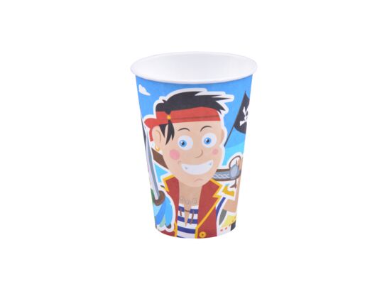 Kubek papierowy - Piraci 8 sztuk