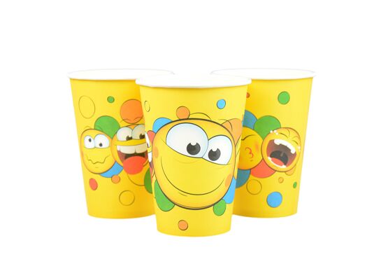 Kubek papierowy - Minki 8 sztuk