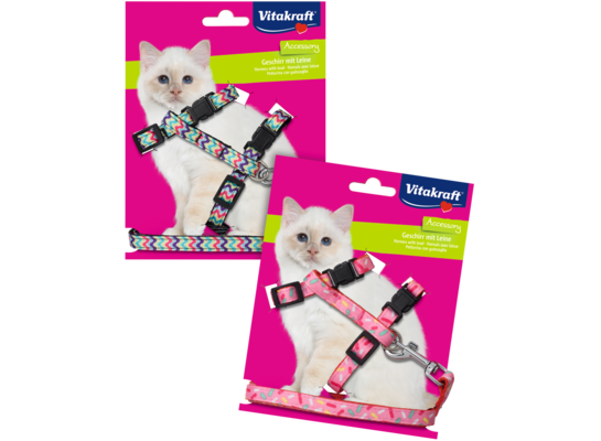 Szelki i smycz dla małego kota 19-31 cm Vitakraft