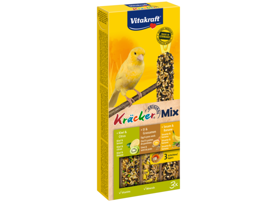 Kolba dla kanarka Kracker 3 sztuki jajko/kiwi/sezam Vitakraft