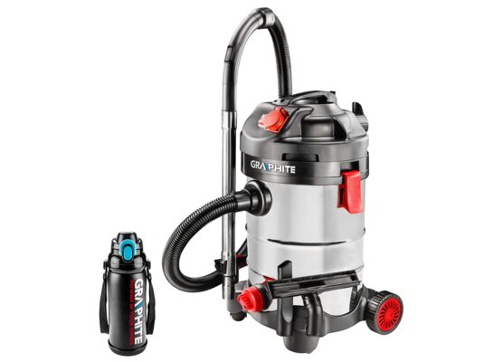 Odkurzacz warsztatowy 1500 W zbiornik 30 l + termos GRAPHITE
