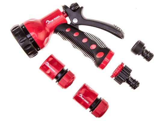Zestaw z pistoletem zraszającym, złączkami, przyłączem do kranu Top Tools