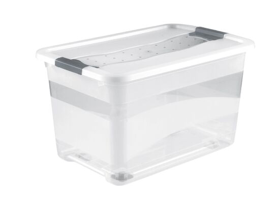 Pojemnik crystalbox z kółkami 52 l konrad 59,5 x 39,5 x 35 cm keeeper