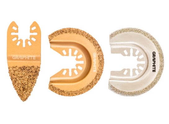 Zestaw brzeszczotów do ceramiki, 3 sztuki, GRAPHITE