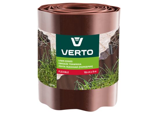 Obrzeże do trawników 15 cm x 9 m brązowe VERTO