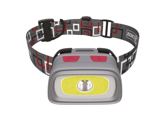 Latarka czołowa LED COB + CREE 330 lm, 54m 3× AAA