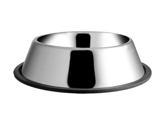 Miska dla psa stalowa 0,5 l na gumie